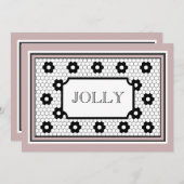 Classic Hex carrelage design jolis carte de vacanc (Devant / Derrière)