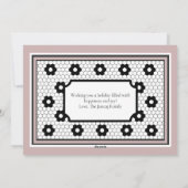 Classic Hex carrelage design jolis carte de vacanc (Dos)