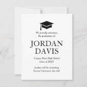 Classic High School Afstuderen Aankondiging (Voorkant)