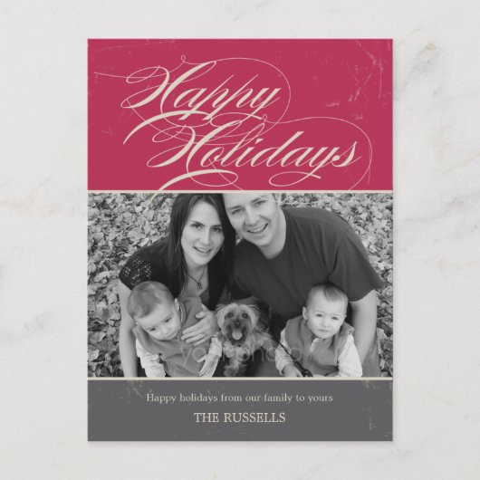  Classic Holiday Photo Card Briefkaart (Voorkant)