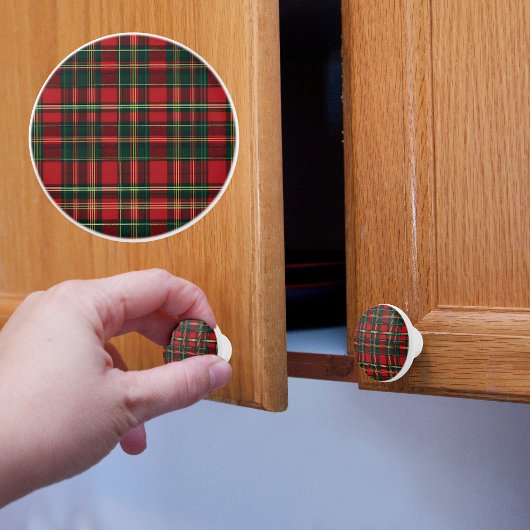 Classic Holiday Plaid Keramische Knop