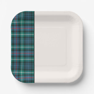 Classic Holiday Tartan Festive Two Tone Papieren Bordje