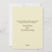 Classic  Holly Berries Foto Kerst Feestdagenkaart (Achterkant)