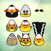 Classic Hollywood Monsters Candy Corn Raamsticker (Vel 3)