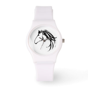 Classic Horse Head Logo voor alle paardenliefhebbe Horloge