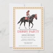Classic Horse Racing Derby Party Invitation (Devant)