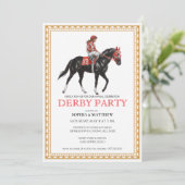 Classic Horse Racing Derby Party Invitation (Debout devant)