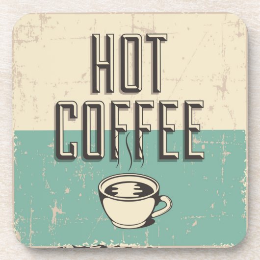 Classic Hot Coffee Bier Onderzetter (Voorkant)