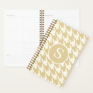 Classic Houndstooth Beige Tan & Blanc Monogramme