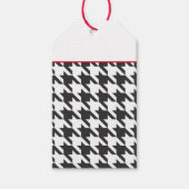 Classic Houndstooth Black White Timeless Cadeaulabel (Voorkant)