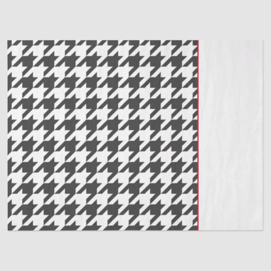 Classic Houndstooth Black White Timeless Tissuepapier (Voorkant)