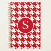 Classic Houndstooth Cherry Rouge & Blanc Monogramm (Devant)