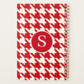 Classic Houndstooth Cherry Rouge & Blanc Monogramm (Dos)