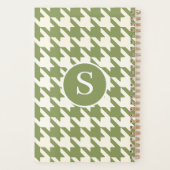 Classic Houndstooth Sage Vert & Blanc Monogramme (Dos)