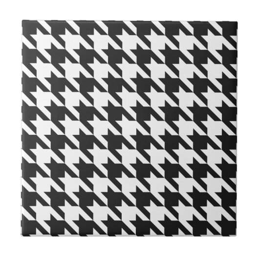 Classic Houndstooth Tegeltje (Voorkant)