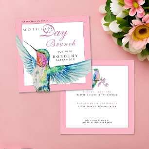 Classic Hummingbird Moederdag Brunch Uitnodiging