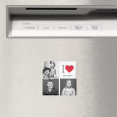 Classic I Heart Couleur modifiable Aimant photo pe (In Situ (Lave-vaisselle))