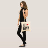 Classic I Heart Photo Collage Custom Canvas tas (Voorkant (model))