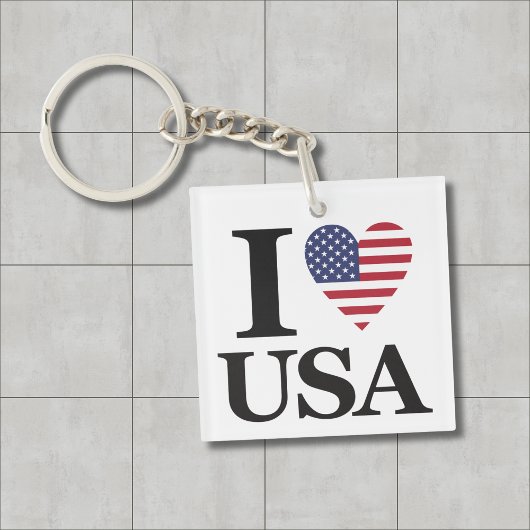 Classic "I ❤️ USA" Statement Sleutelhanger