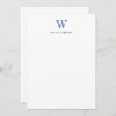 Classic Initiaal Notecard Kaart (Voorkant / Achterkant)