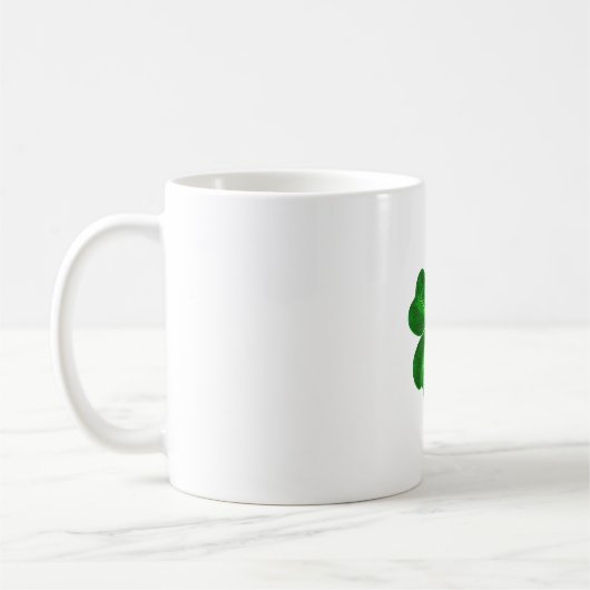 Classic Irish four leaf Clover-ontwerp Koffiemok (Links)
