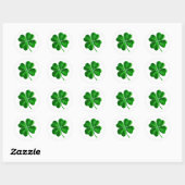 Classic Irish four leaf Clover Ronde Sticker (Vel)