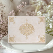 Classic Islamitisch Bloemen Bruiloft Informatie Ka Informatiekaartje