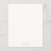 Classic Ivory and Gold Budget Wedding Save Date (Achterkant)