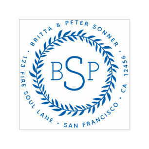 Classic Ivy League Traditioneel Retour Adres Zelfinktende Stempel