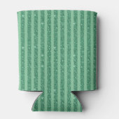 Classic Jade Green Glitter Style Vertical Stripes Blikjeskoeler (Achterkant)
