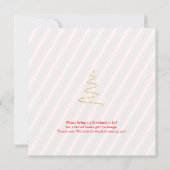 Classic Joyeux Noel Green Red Stripes Christmas Save The Date (Achterkant)