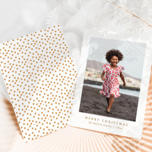 Classic Joyeux Points de Noël Carte photo de vacan