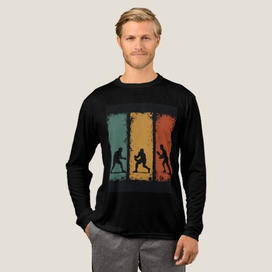 Classic Karate Silhouette Long Sleeve T-Shirt (Voorkant)