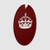 Classic Keep Calm Crown sur Bourgogne Rouge (devant)