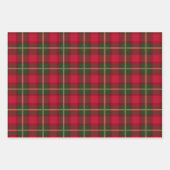 Classic Kerst Rood Groen Plaid Tartan Feestelijk Inpakpapier Vel (Voorkant)
