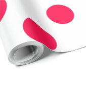 Classic Kerst Sjabloon Rode Polka Dots Wit Cadeaupapier (Rol Hoek)