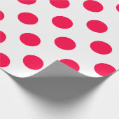 Classic Kerst Sjabloon Rode Polka Dots Wit Cadeaupapier (Hoek)