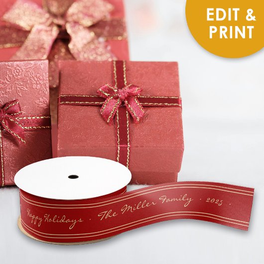 Classic kerstlint Grosgrain Lint