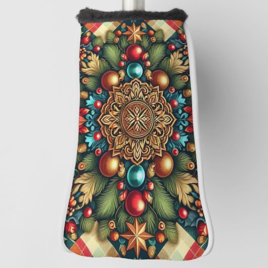 /Classic kleurrijke kerst Golfheadcover (Draai 90)