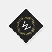 Classic Krans BEWERKBARE KLEUR Afstuderen servette Servetten (Hoek)