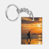 Classic Lao Tzu Journey Quote Sleutelhanger (Voorkant Links)