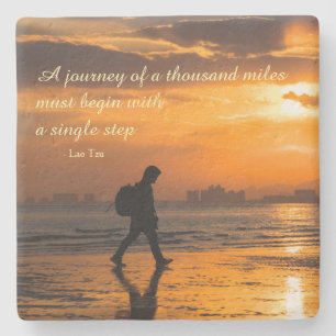 Classic Lao Tzu Journey Quote Stenen Onderzetter