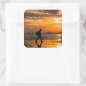 Classic Lao Tzu Journey Quote Vierkante Sticker (Tas)