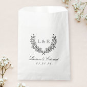 Classic Laurel Wedding Initiaal Monogram Bedankzakje