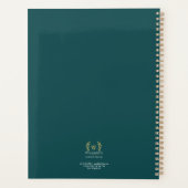 Classic Laurel Wreath Turquoise Gold Monogramme (Dos)