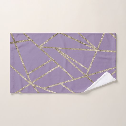 Classic Lavender Gold Geo #1 Bad Handdoek (Handdoek)