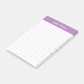 Classic Lavender Lined Personalized Post-it® Notes (Schuin)