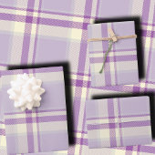 Classic Lavender Plaid Elegant Holiday Christmas Inpakpapier Vel