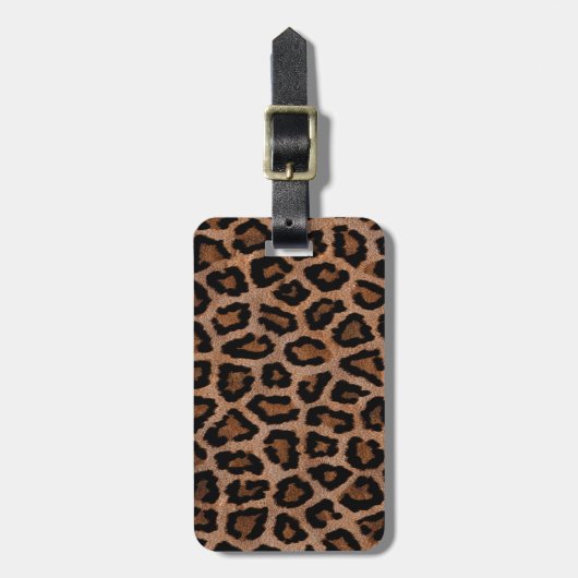 Classic Leopard Pattern Animal Print Bagagelabel (Voorkant verticaal)