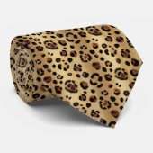 Classic Leopard Print Pattern Stropdas (Opgerold)